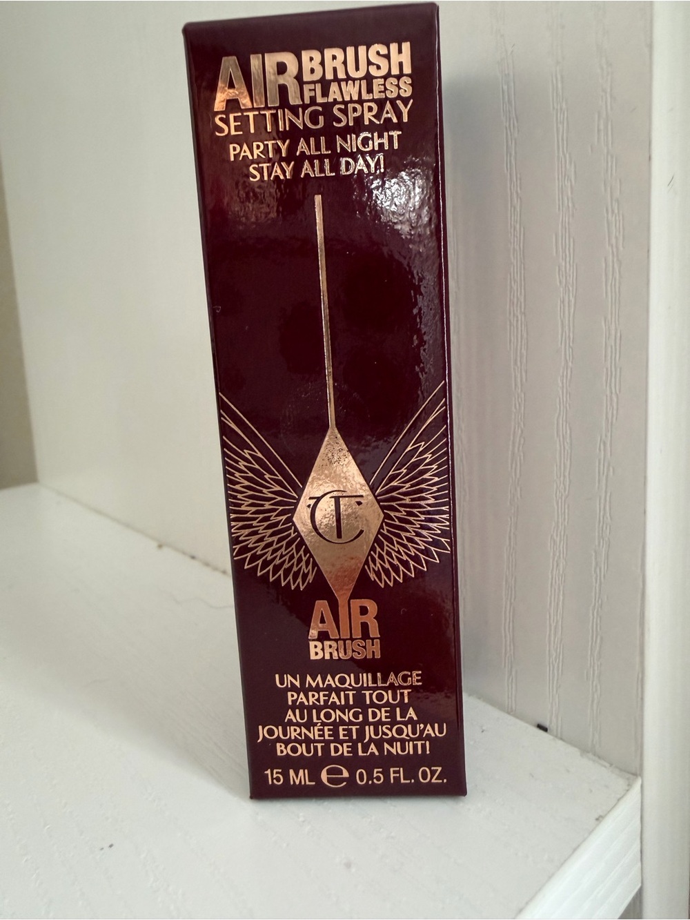 Charlotte Tilbury Airbrush Flawless Setting Spray - Deep Burgundy & Rose Gold